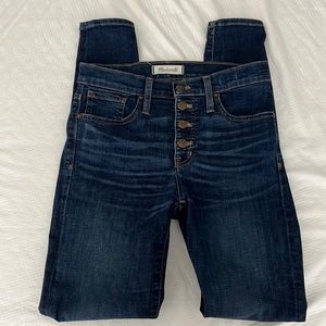 Madewell 9” high rise skinny Jean 26t tall